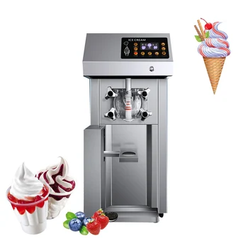 PBOBP Машина для мягкого мороженого Коммерческая машина для приготовления мороженого Летняя закусочная Кафе Настольная мороженица