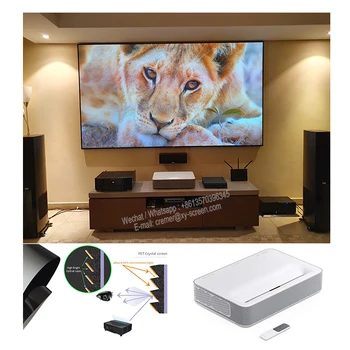 XY Экран 130 150 дюймов UST ALR PET Crystal Ультра короткофокусный экран проектора 16 9