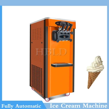 Коммерческая вертикальная настольная машина для мороженого, вертикальная машина для сладких рожков с тремя вкусами