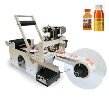 Полуавтоматическая этикетировочная машина для круглых бутылок пива Принтер для печати этикеток с кодом даты