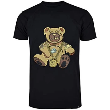 Светло-коричневый игрушечный медведь хипстер хип-хоп стильные мужчины женщины оверсайз унисекс из чистого хлопка футболка