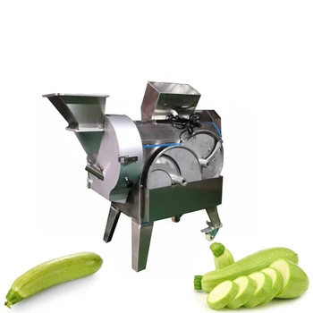  Полностью автоматическая машина для нарезки овощей с двойной головкой Измельчитель фруктов Слайсер 0